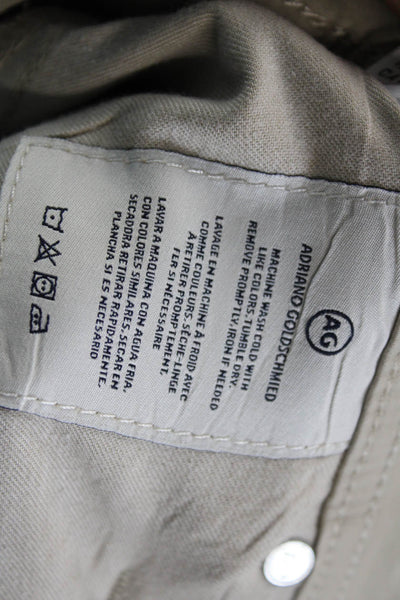 AG Adriano Goldschmied Mens The Tellis Slim Chinos Beige Size 32x34