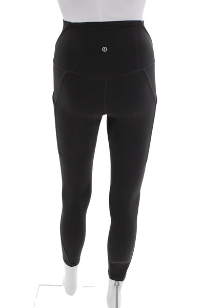 Lululemon Womens High Rise Pull On Athletic Leggings Grey Size 0
