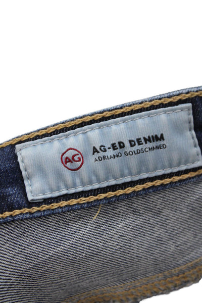 AG Adriano Goldschmied Womens The Prima Roll Up Jeans Blue Cotton Size 25