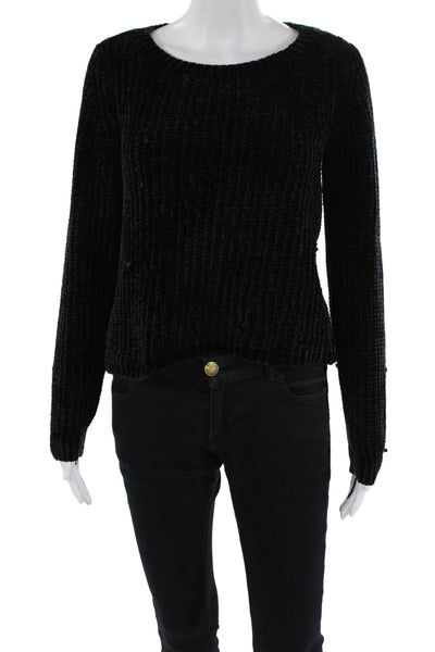 BB Dakota Womens Long Sleeves Crew Neck Sweater Black Size Extra Small