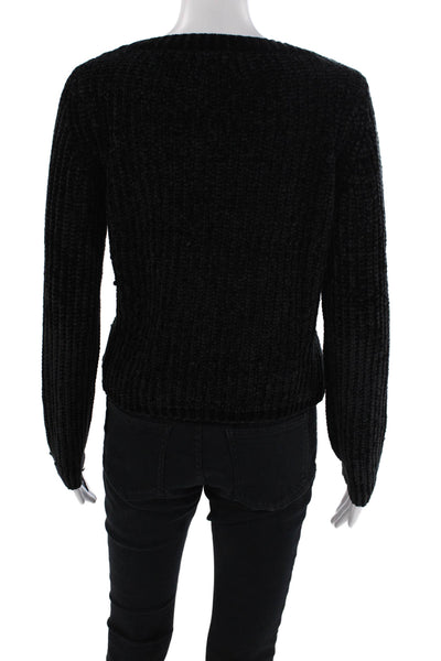 BB Dakota Womens Long Sleeves Crew Neck Sweater Black Size Extra Small