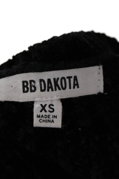 BB Dakota Womens Long Sleeves Crew Neck Sweater Black Size Extra Small