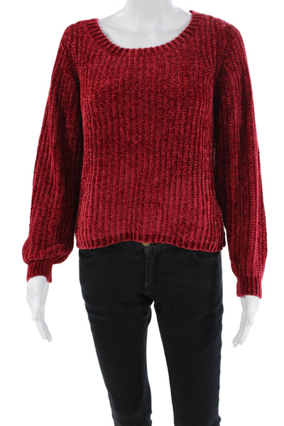 BB Dakota Womens Long Sleeves Crew Neck Sweater Red Size Extra Small