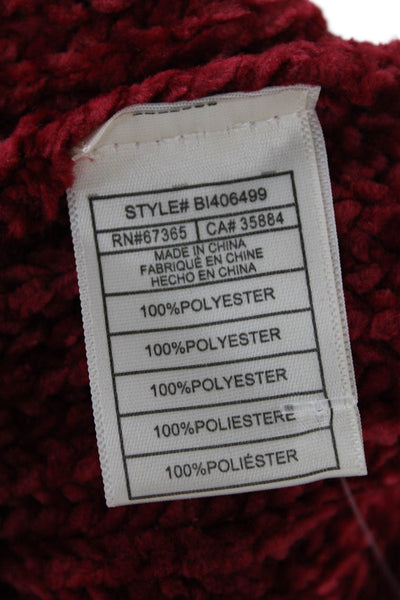BB Dakota Womens Long Sleeves Crew Neck Sweater Red Size Extra Small