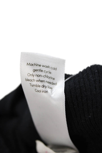 Athleta Womens Long Sleeves Crew Neck Asymmetrical Sweatshirt Black Size Small