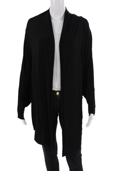 Maria + Cornejo Womens Long Sleeves Wrap Blouse Black Size Extra Small