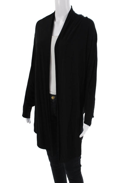 Maria + Cornejo Womens Long Sleeves Wrap Blouse Black Size Extra Small