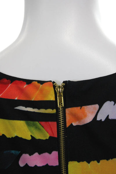 Tahari Levine Womens Abstract Print Sleeveless Cinched Dress Multicolor Size 10