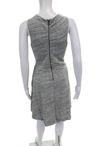 Grey State Womens Back Zip Sleeveless Scoop Neck Shift Dress Gray Size Large