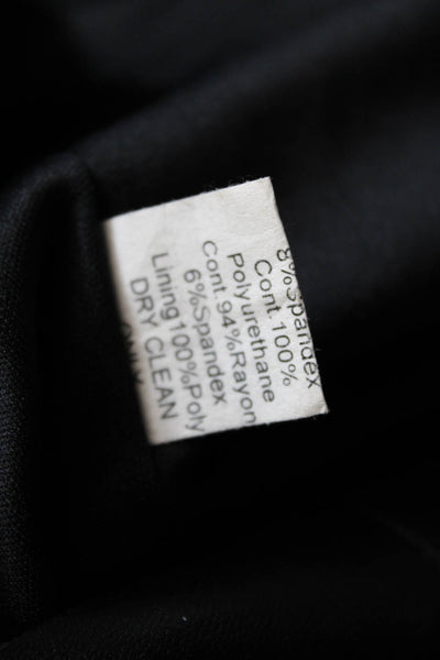 Bailey 44 Womens Long Sleeve Scoop Neck Faux Leather Trim Dress Black Size Large