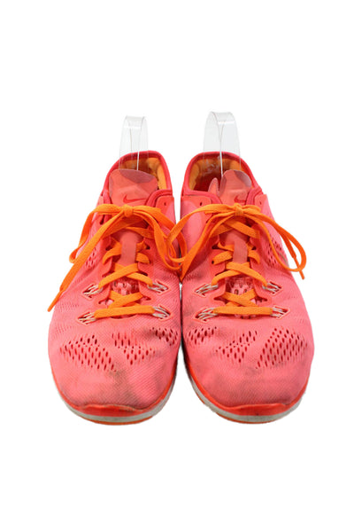 Nike Womens Lace Up Knit Nike Free TR Fit 5 Running Sneakers Pink Size 9.5