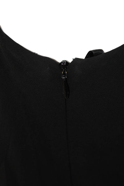 Michael Kors Womens Geometric Accent One Shoulder Mini Dress Black Size 8