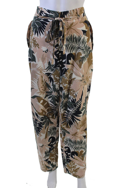 Rag & Bone Womens Textured Zip Button Floral Printed Pants Pink Size 06