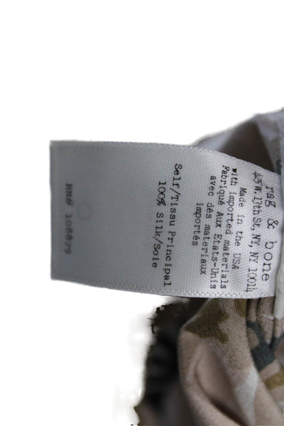 Rag & Bone Womens Textured Zip Button Floral Printed Pants Pink Size 06