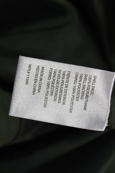 Weatherproof Mens Full Zip Hooded Windbreaker Green Size S