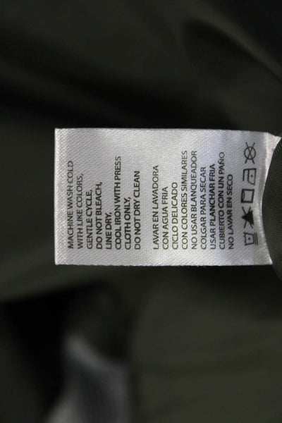 Weatherproof Mens Full Zip Hooded Windbreaker Green Size S