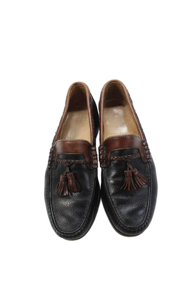 Allen Edmonds Mens Leather Slide On Tassel Loafers Black Brown Size 10.5 D