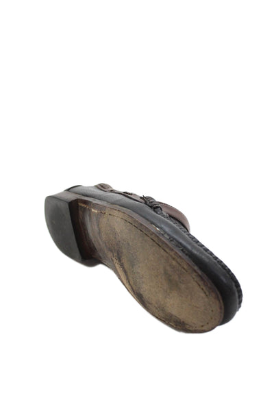 Allen Edmonds Mens Leather Slide On Tassel Loafers Black Brown Size 10.5 D