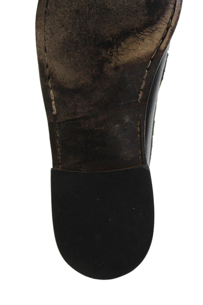 Allen Edmonds Mens Leather Slide On Tassel Loafers Black Brown Size 10.5 D
