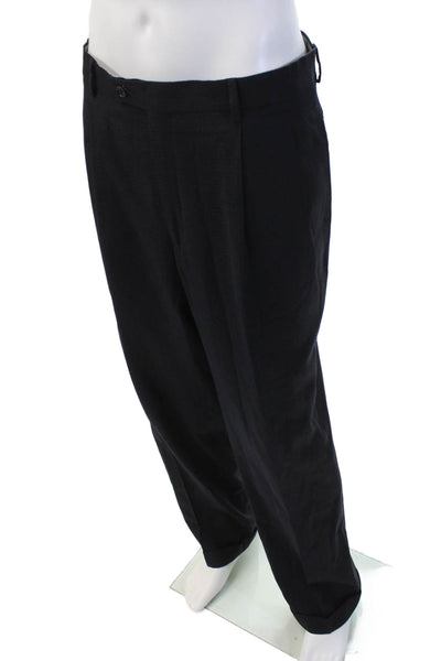 J. Ferrar Mens Three Button Pleated Front Suit Navy Blue Size 44 regular/39