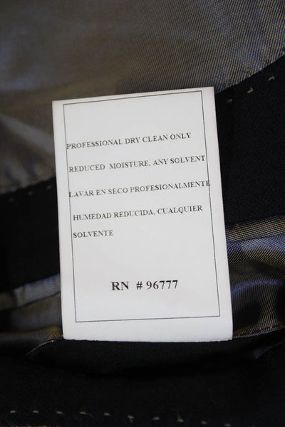 J. Ferrar Mens Three Button Pleated Front Suit Navy Blue Size 44 regular/39