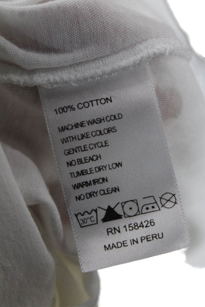 Leallo Womens Cotton Solid Scoop Neck Tank Top White Size S