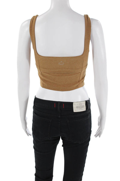 Beyond Yoga Womens Stretch Activewear Tank Top Mustard Size XS