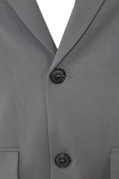 Zara Womens Notch Collar Button Up Blazer Jacket Gray Size XS