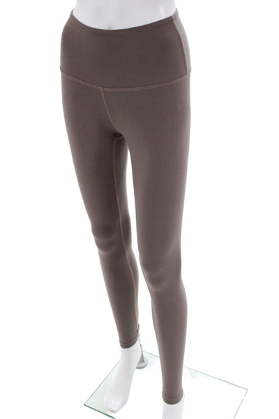 Beyond Yoga Womens Solid Activewear Ankle Leggings Brown Size XS