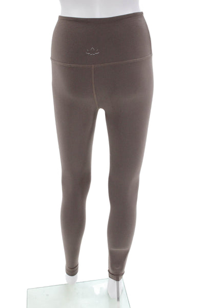 Beyond Yoga Womens Solid Activewear Ankle Leggings Brown Size XS