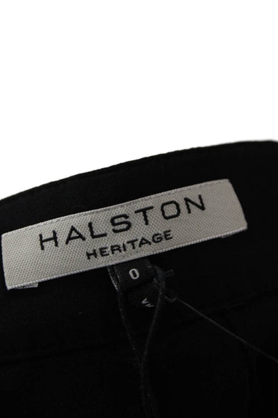 Halston Heritage Womens Cotton Pleated Two Pocket Skirt Black Size 0