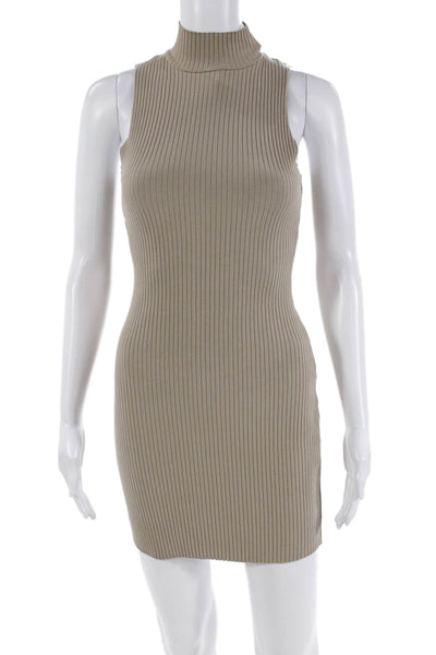 Cotton Citizen Womens Cotton Blend High-Rise Sleeveless Dress Beige Size XS