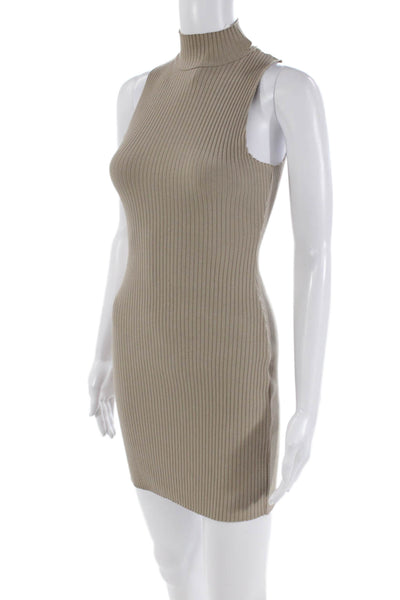 Cotton Citizen Womens Cotton Blend High-Rise Sleeveless Dress Beige Size XS