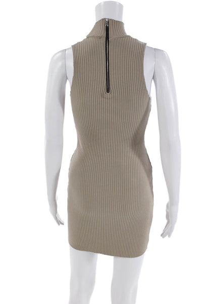 Cotton Citizen Womens Cotton Blend High-Rise Sleeveless Dress Beige Size XS