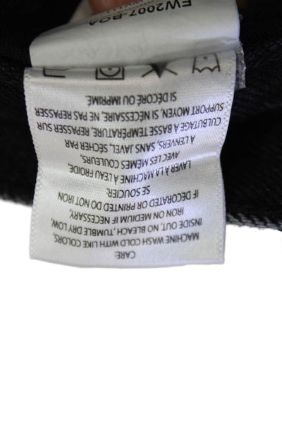 Edwin Womens Cotton Tash Relaxed Wide Leg Button Up Denim Jeans Black Size 33