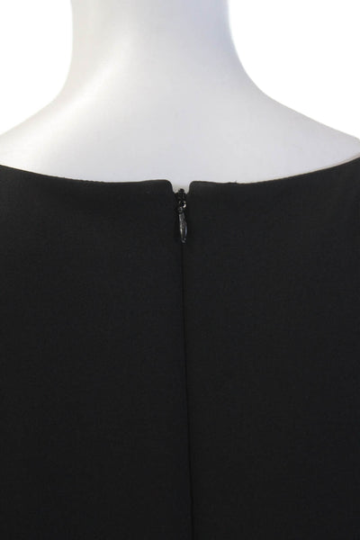 Karl Lagerfeld Womens Textured Sleeveless V-Neck Pencil Dress Black Size 12