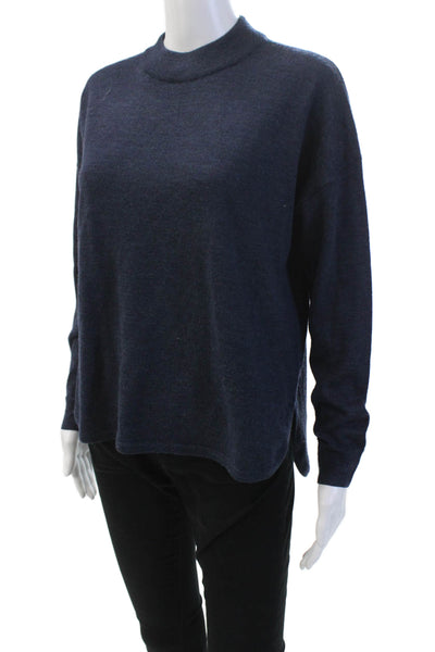 Madewell Womens Long Sleeve Crew Neck Sweatshirt Navy Wool Size Small