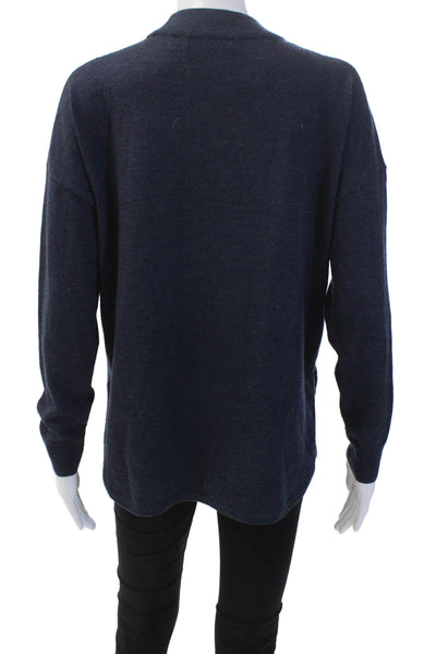 Madewell Womens Long Sleeve Crew Neck Sweatshirt Navy Wool Size Small