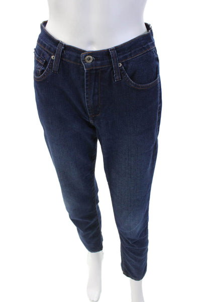 James Jeans Womens Zipper Fly High Rise Skinny Ankle Jeans Blue Size 27