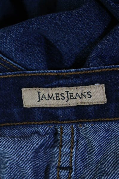 James Jeans Womens Zipper Fly High Rise Skinny Ankle Jeans Blue Size 27