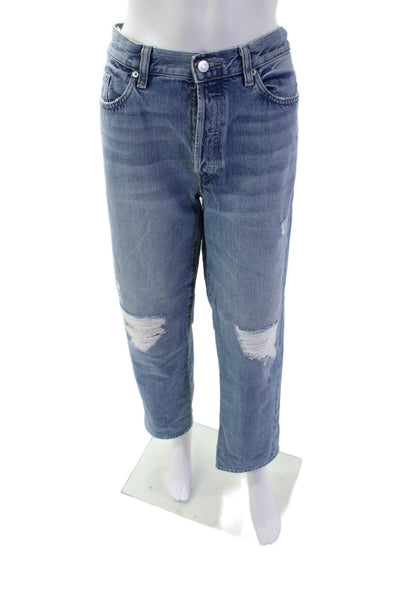 Edwin Womens Cotton Cai Classic Straight Button Fly Denim Jeans Blue Size 33