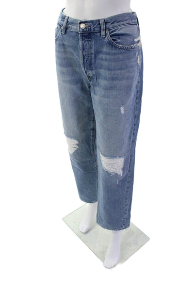 Edwin Womens Cotton Cai Classic Straight Button Fly Denim Jeans Blue Size 33