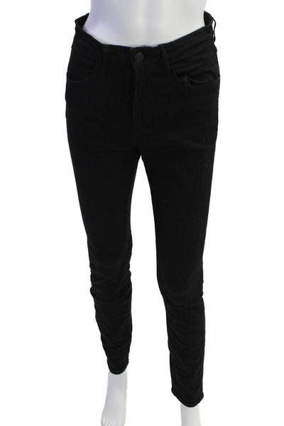 3x1 NYC Womens Cotton Mid Rise Five Pocketed Skinny Jeans Solid Black Size 26