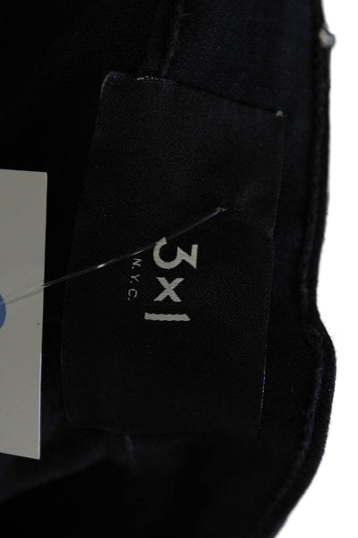 3x1 NYC Womens Cotton Mid Rise Five Pocketed Skinny Jeans Solid Black Size 26