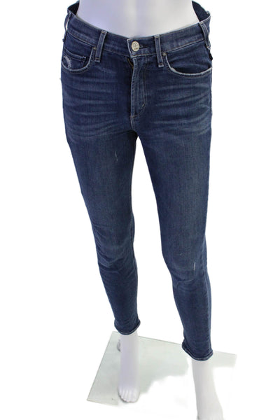 McGuire Womens Cotton Five Pocket Distressed Skinny Jeans Blue Size 27