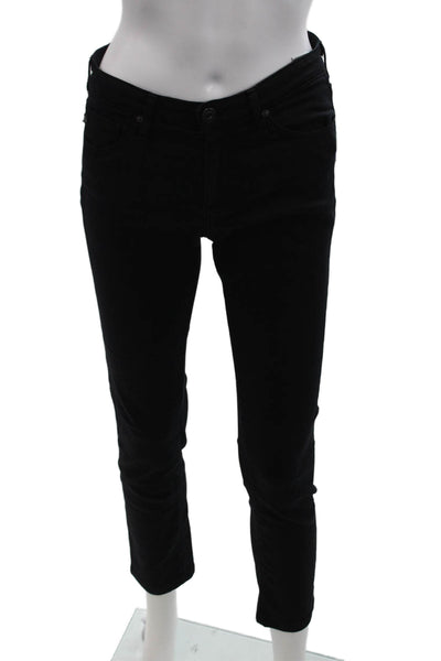 AG Adriano Goldschmied Womens Mid Rise The Prima Cigarette Jeans Black Size 26R