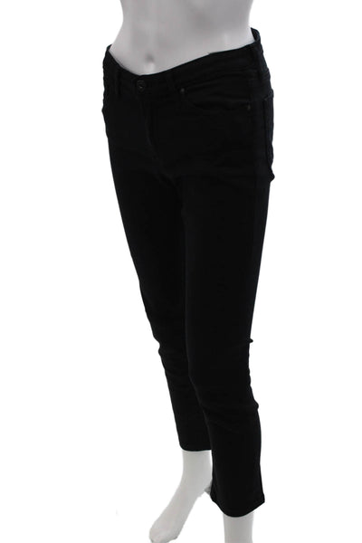 AG Adriano Goldschmied Womens Mid Rise The Prima Cigarette Jeans Black Size 26R