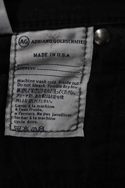 AG Adriano Goldschmied Womens Mid Rise The Prima Cigarette Jeans Black Size 26R