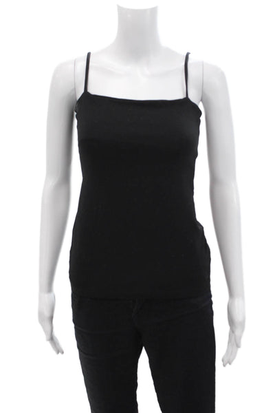 Susana Monaco Womens Solid Square Neck Tank Top Black Size XS