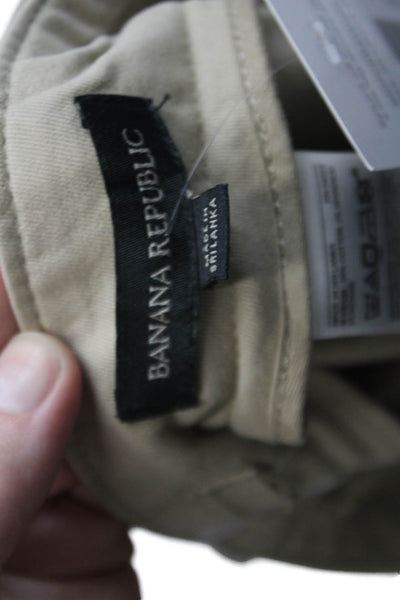 Banana Republic Womens Cotton Pocketed Zippered Ankle Detail Pants Beige Size 6